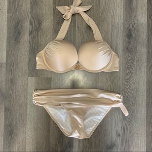 Bombshell shimmer tan 36b fits 34c & 32d RARE!